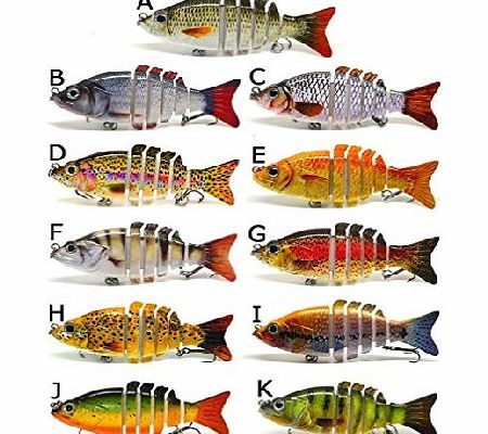 Sfenix Fishing Lures 4inch(10cm)/20g Jointed Sinking Swimbaits Crankbaits, Life-like Swimming Action for Pike Zander Perch Bass, Type A