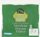 Shahada Halal Skinless Breast Fillets (700g)