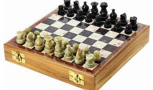 ShalinIndia Stone Chess Set, 20.32 Centimeters