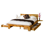 Shanghai 4ft 6 inch Low Bedstead with Drawers-