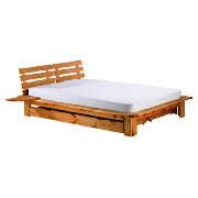 Shanghai 5ft Low Bedstead with Drawers- Antique