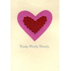 Shared Earth Truly Madly Deeply Big Pink Heart Card