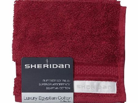 Sheridan S1HBTN229 33 x 33 cm Towels 1 Egyptian Luxury Towel Face Washer, Scarlet