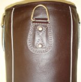 SHIHAN Punch Bag BROWN Real Cowhide Leather 5ft - With FREE STEEL HANGING CHAINS-NEW SALE PRICE !!