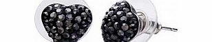 Shimla Ladies Black Hematite Heart Earrings