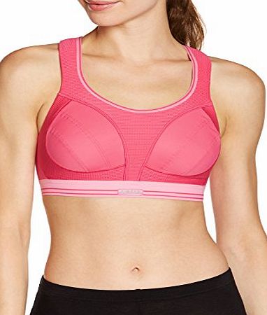 Shock Absorber Womens Sport BH Run Crop Top Plain Sports Bra, Pink (Pink), 34D (Manufacturer size : 90D)