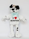 Plush Stuffed Dalmatian Dog toy with I Love Scooter