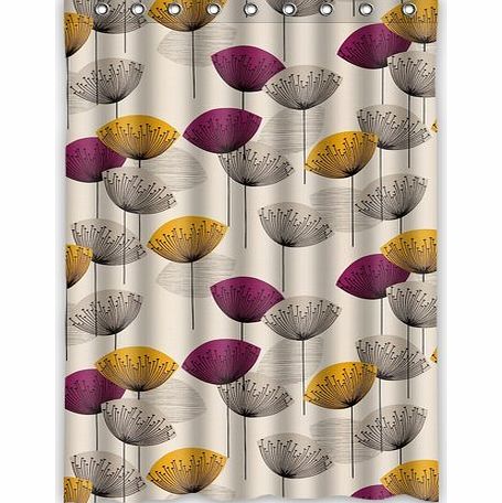 shower curtain Generic Custom Personalized Design Dandelion Waterproof Polyester Fabric Bathroom Shower Curtain 48`