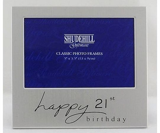 Shudehill Giftware Happy 21st Birthday Photo Frame Gift
