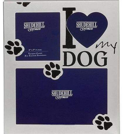Shudehill Giftware I Love My Dog Multi-Photo Frame (3 photographs)
