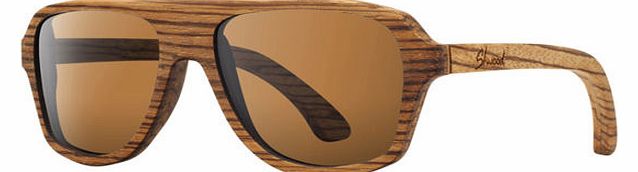 Shwood Ashland Zebrawood Sunglasses - Brown