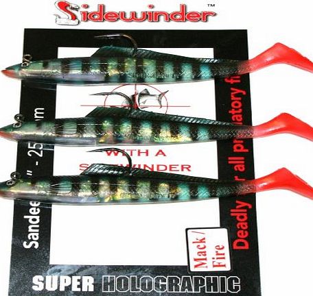 Sidewinder Lures Sidewinder Sandeels Mackerel Fire Fishing Lures, Size - 6 Inch
