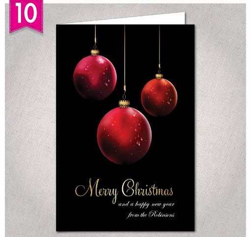 Sienna Mai Personalised Christmas Cards - Pack of 25 X10 (Includes Free Envelopes)