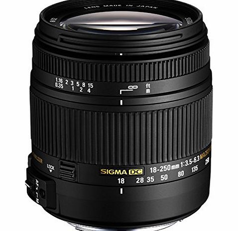 Sigma 18-250mm f/3.5-6.3 DC Macro OS HSM Lens for Canon (Official Sigma 3 Year UK Warranty)
