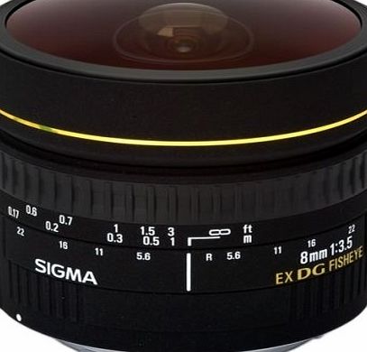 Sigma 8mm f3.5 Circular Fisheye EX DG For Nikon Digital amp; Flim SLR Cameras