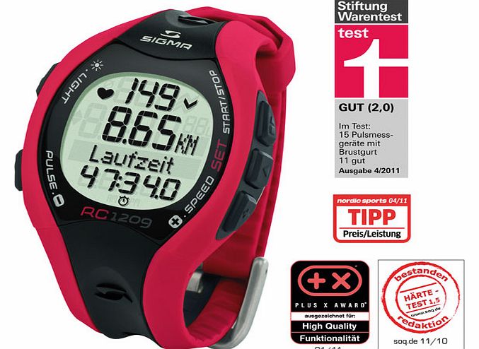 Sigma RC 1209 Heart Rate Monitor - Red 25101