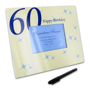 signature Happy 60th Birthday Photo Frame