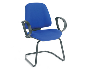 visitor low back chair(fixed arms)
