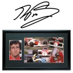 signed Alain Prost Framed Photographic Set