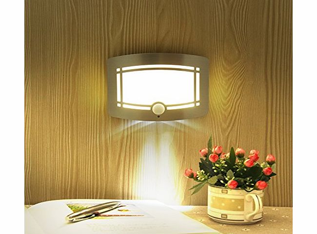 Signstek 10 LED Wireless Light-operated Motion Sensor Activated Battery Operated Sconce Wall Light (1)