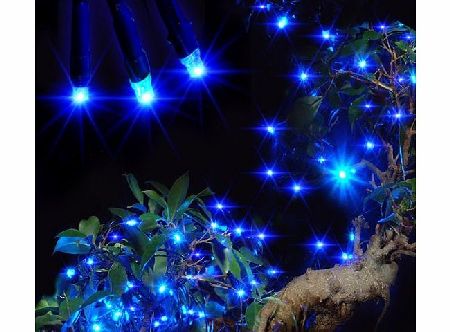 200 LED 7 Blinking Modes Solar Powered Fairy String Lights for Indoor Outdoor Garden Christmas Wedding Party Decoration - Blue