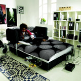 135cm Chill-Out Double Bed Set in Charcoal