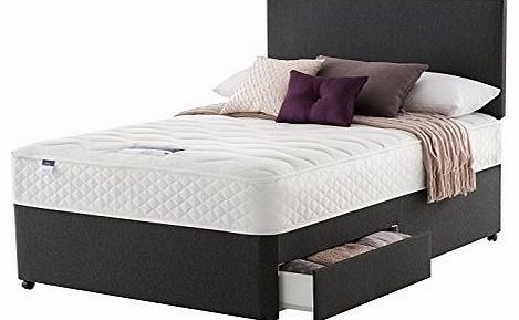 Silentnight King 2-Drawer Stratus Miracoil Memory Divan Bed, Charcoal