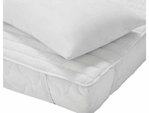 Quilted Mattress Topper and Pillow