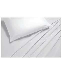 Silentnight White Flannelette Sheet Set - Single