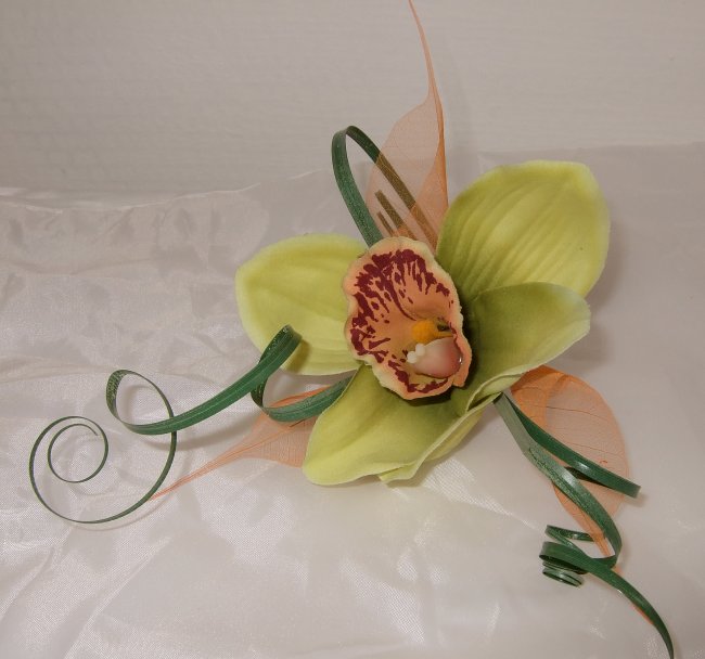 Green Orchid Buttonhole