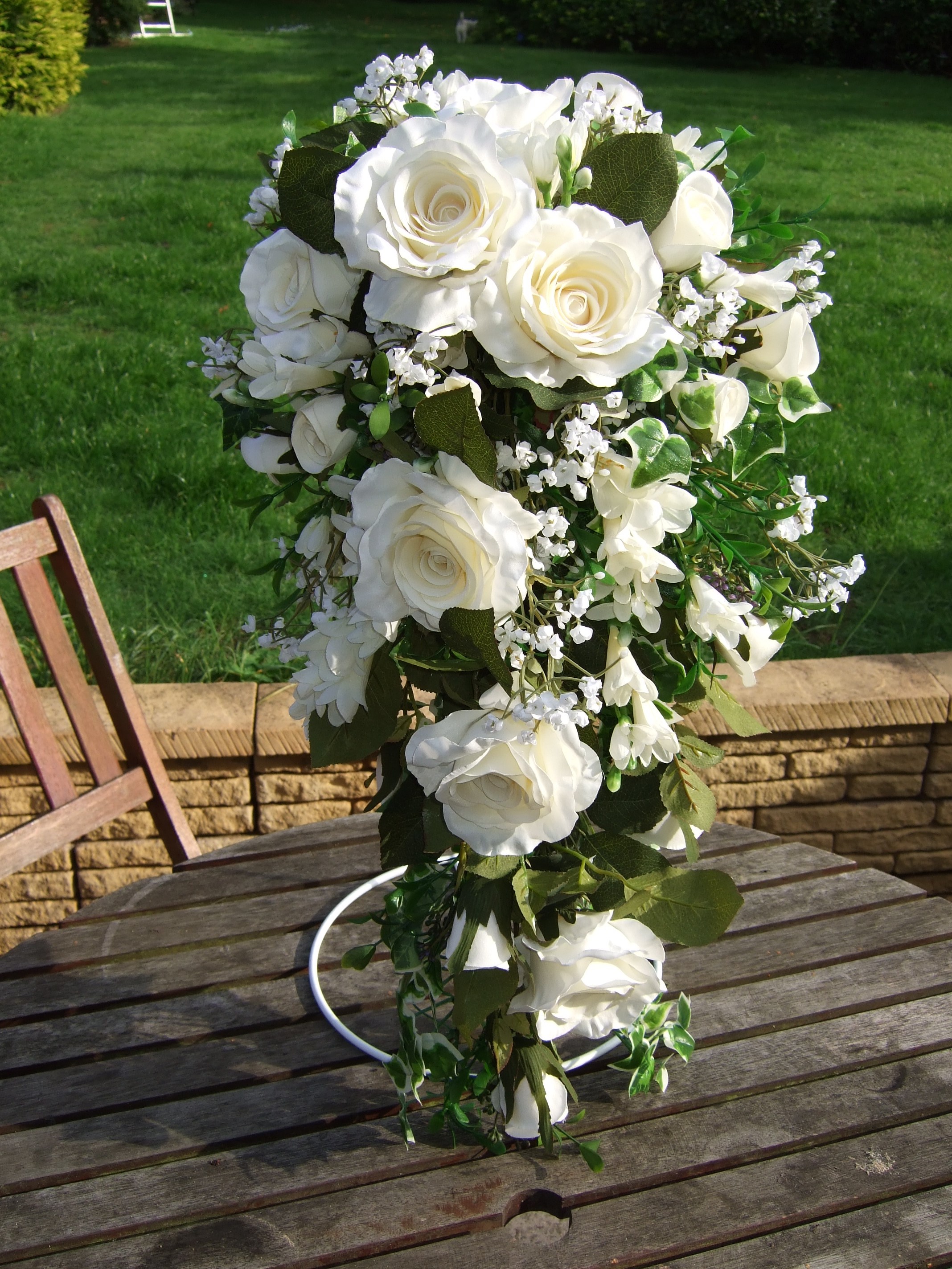 Rose and Freesia Wedding Bouquet