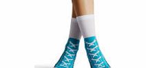 Silly Socks Adult Sneaker - Turquoise - 3-7