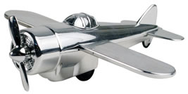 Silver Airplane Stationery Set