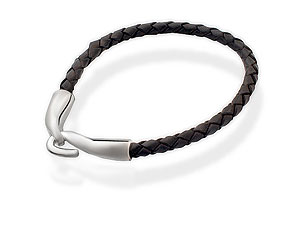 and Leather Plait Bracelet 019201