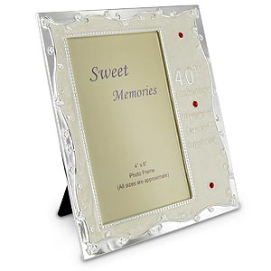 and Pearl 40th Anniversary Photo Frame