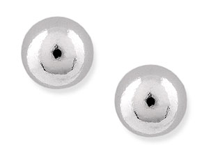 silver Ball Earrings - 4mm 060298