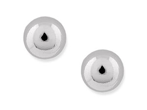 silver Ball Stud Earrings - 5mm 060299