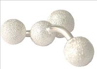 Silver Cara Ball Cufflinks by Babette Wasserman