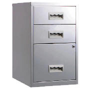 Silver Combi 3 Drawer Filing Cabinet