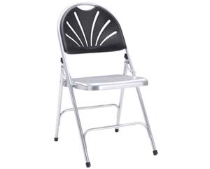 SILVER comfort back folding chair
