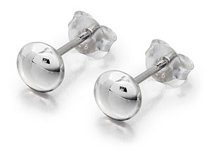 silver Domed Ball Stud Earring 060205