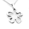 silver Flower Pendant Necklace