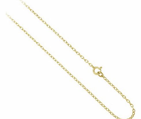 Silver Ice 18k Gold over Sterling Silver 1mm Rolo Chain Necklace 14`` 16`` 18`` 20`` 24`` 30``