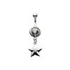SILVER Jewelled Star Dropper Navel Bar Attachment