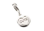 silver Love Heart and#8220;CUTEand8221; Charm