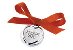 silver Love Heart and#8220;I LOVE YOUand8221; Token