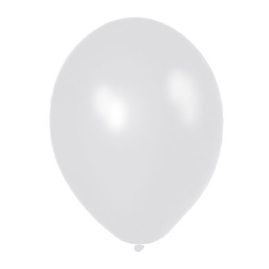 Silver Metallic latex balloons pk8
