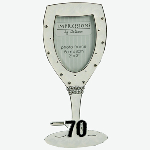 silver Plated 70th Birthday Champagne Glass