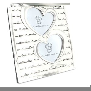 Plated Endless Love Double Photo Frame
