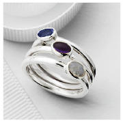 Purple Semi-Precious Stacking Rings